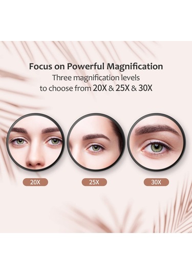 20x Büyüteçli Makyaj Aynası Seti 3,5 İnç Cep Vantuzlu İçinde Diğer