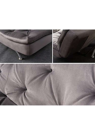 Pafu Rivo Üçlü Yataklı Koltuk - Soho Gri Gri