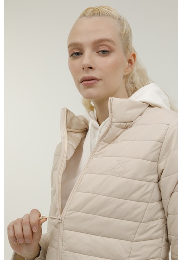 Kinetix W-SN659 BASIC PADDED COAT Ekru Kadın Mont
