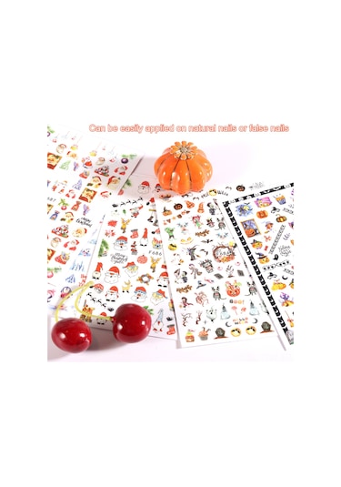 Tenfowee Halloween Tırnak Sticker Seti - F691 Modelleri, Ev Ve Salonda Kullanım İçin Dıy Tırnak Sanatı Aksesuarı, Çeşitli Desenler, Kolay Uygulama Tenfowee Halloween Tırnak Sticker Seti - F691 Modelleri, Ev Ve Salonda Kullanım İçin Dıy Tırnak Sanatı Aksesuarı, Çeşitli Desenler, Kolay Uygulama