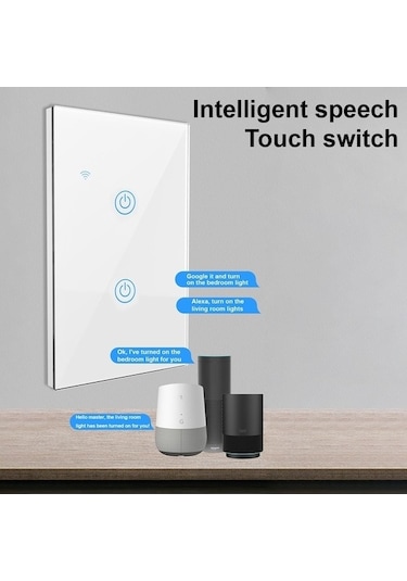 Trendooze Akıllı Dokunmatik Anahtar - Tuya Wi-fi Aydınlatma Paneli 1/2/3 Yollu Wi-fi Uyumlu Tuya Wifi