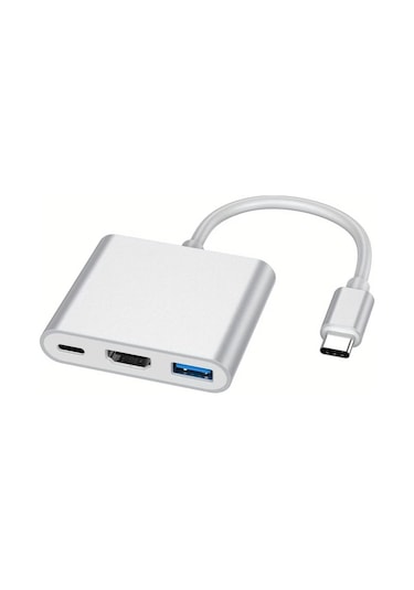 Xuweiwei Simli Usb C Den Hdtv Adaptörü 4k 100w Pd Usb 3 0 Portlu Dijital Av Dönüştürücü Macbook İpad İphone Uyumlu 15 Tabletler İçin