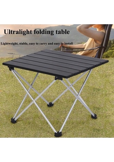 Bloomnest Yük Taşınabilir Mavi Sehpası, Plastik Piknik Mekan Masası, Kamp İç/dış Alüminyum 57x41x40cm 25kg & - Tr Mavi Mavi