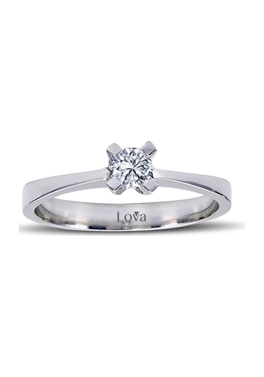 Lova E Renk 0,19 Karat Pırlanta Tektaş Yüzük - 1030089