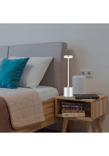 Kablosuz Masa Lambası, Uzun Versiyon Şarj Edilebilir 6000mah 2 Se Çok Renkli