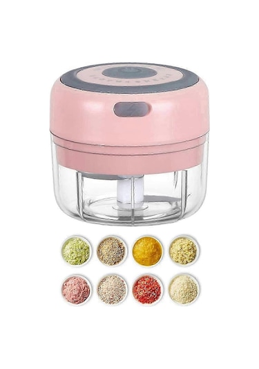 Elektrikli Mini Sarımsak Kıyma Makinesi, 100ml Usb Sebze Soğan Doğrayıcı, Zencefil, Acı Biber, Sebzeler İçin Taşınabilir Küçük Gıda İşlemcisi Siyah