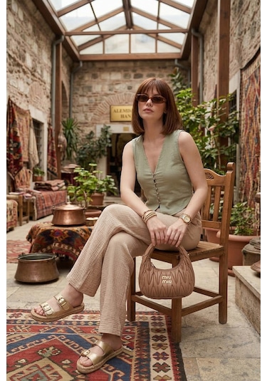 Lela Bayan Yelek 5866661 Olive