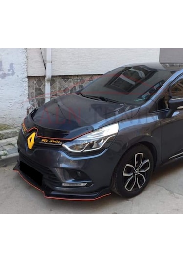 Renault Clio 4 Ön Ek Lip 3 Parça Parlak Siyah Voltex Tam Uyumlu