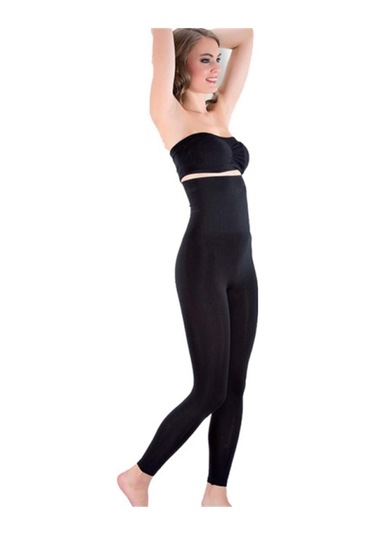 Kadın Siyah Iki Beden Inceltici Korse Tayt Siyah