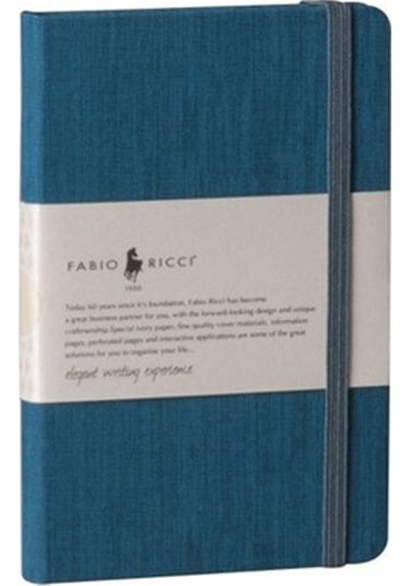 Fabio Ricci Lepidus 1044 Saks Mavi Kareli Defter Saks Mavi