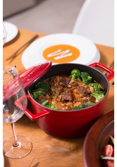 Lava Döküm Yuvarlak Tencere. Folk Çap(Ø)22cm.