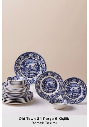 Karaca  Old Town 24 Parça 6 Kişilik Yemek Takımı