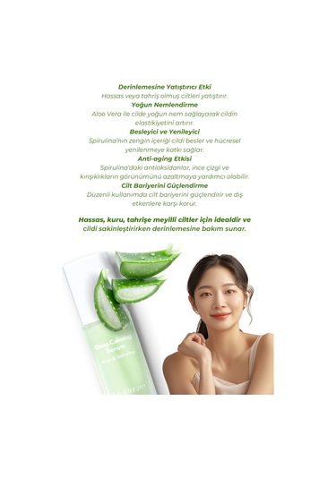 Muldream Deep Calming Aloe ve Spirulina Serum 40 ML