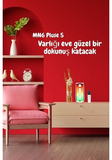 Pluse 5 Mikrofonlu Ses Bombası/360 Ledli Hoparlör/led Işıklı Gece Lambası/dekoratif Aydınlatma