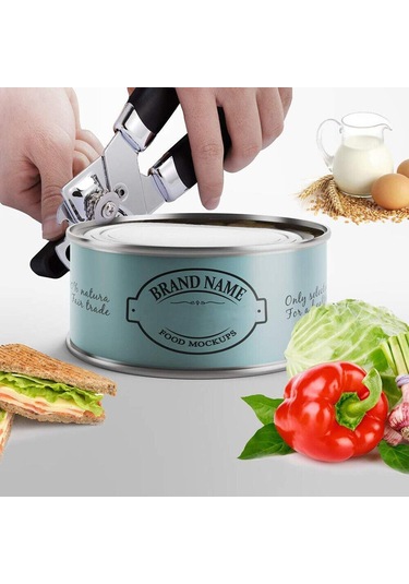 Monyee 3-ün-1 Paslanmaz Çelik Konserve Açıcı: Şişe Açıcı, Ergonomik Kolu Ve Anti Kayma Kelebeği - Siyah-gümüş Diğer