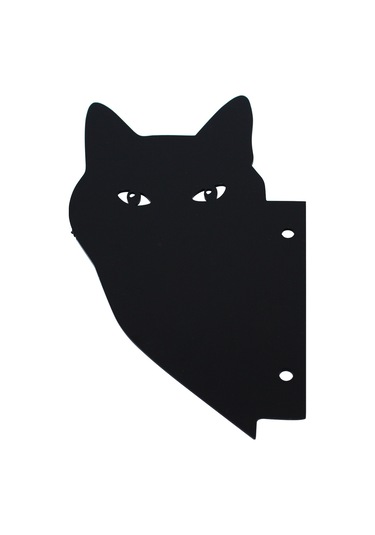 Vkemall Siyah Akrilik Kedi Figürü Bahçe Bahçe Dış Mekan Dekorasyonu