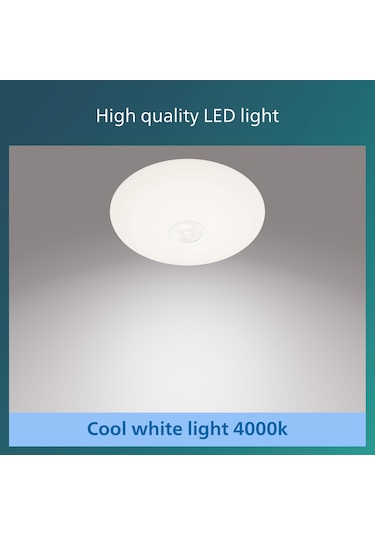 Philips Mauve Hareket Sensörlü Yuvarlak Tavan Lambası 6W 4000K Gün Işığı