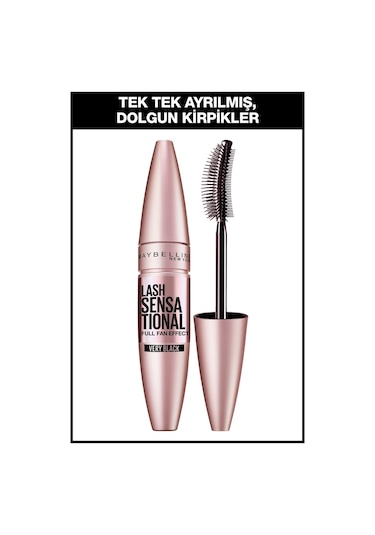 Maybelline New York Lash Sensational Yelpaze Etkili Maskara Siyah