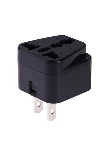 Taşınabilir Evrensel Soket - Abd Fiş Güç Adaptörü Seyahat Şarj Cihazı Siyah