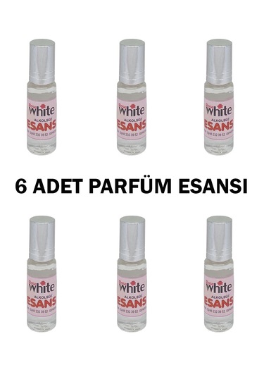 Rose White 5ml. Beyaz Gül Parfüm Esansı 6 Adet Gül