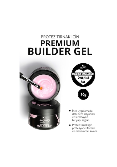 Momo Professional Premium Builder Gel Protez Tırnak Jeli No.06 Pembe 10 gr