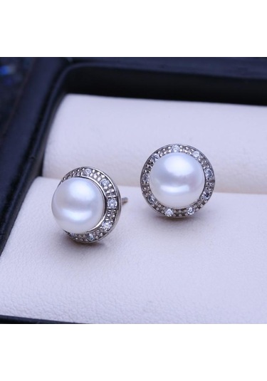 Lsooyh Doğal Tatlı Su İnci Küpeler Moda Parti Saplama Küpeler Kadınlar İçin Düğün Gelin İnci Takı Çok Renkli