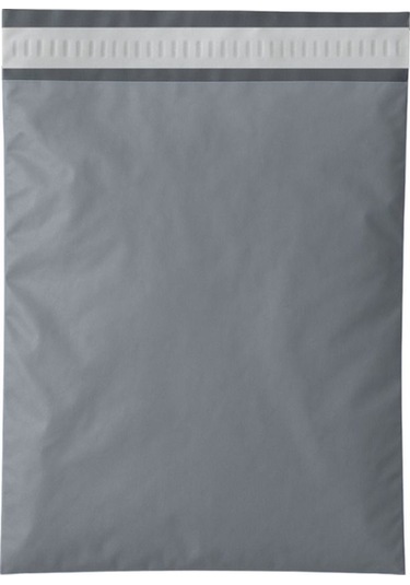 Cepsiz Kargo Poşeti - 25x30 Cm - Gri - 100 Adet Gri 30 X 25 100'lü Kargo Poşeti