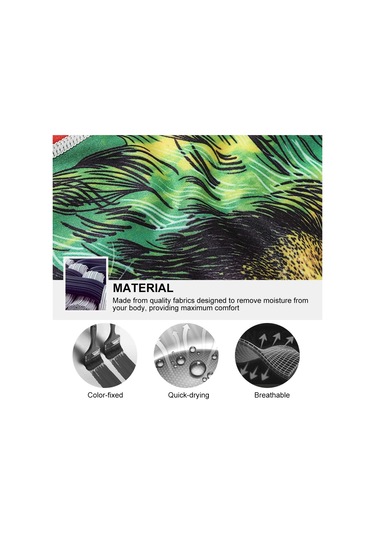 Paıyıge Yoga Pantolon Kadın Baskılı Aslan Hk49 Koyu Yeşil