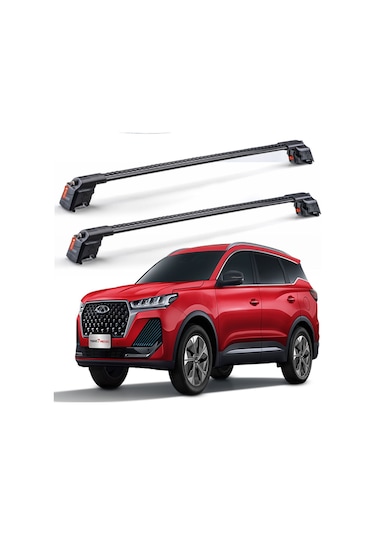Chery Tıggo 7 Pro Max Kilitli Ara Atkı Taşıyıcı Tavan Barı Siyah