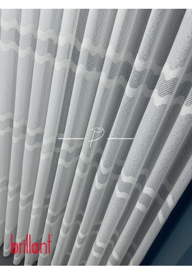 Tül Perde Brillant Marka Aplike Dantel Yoda Desen Yeni Nesil Lüx Örme Kumaş 1 . Kalite Ekru