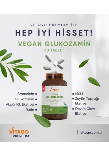 Vitago Vegan Glukozamin 60 Tablet