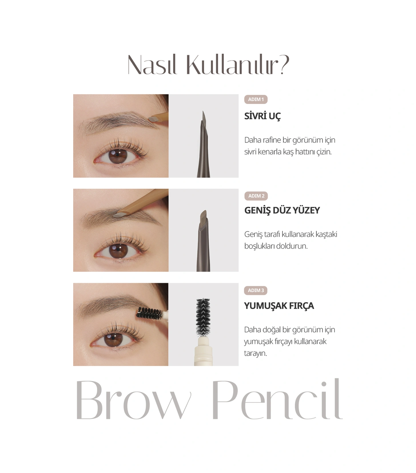 Clıo Sharp So Simple Brow Pencil 01 Taupe Gray