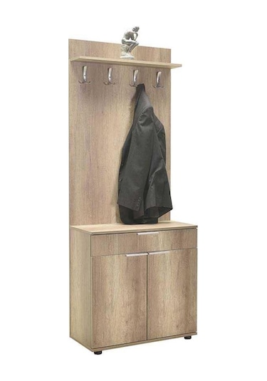 Adoremobilya Porto Iki Kapılı Çekmeceli Portmanto Ve Ayakkabı Dolabı - Tori