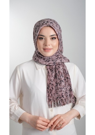 Vizon Pratik Hazır Geçmeli Tesettür Eşarp Kesik Elyaf Piliseli Çi (553630060) Vizon