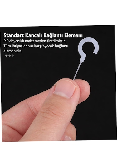 Şeffaf Standart Kancalı 4,5cm Etiketleme Ve Asma Kılçığı 500adet
