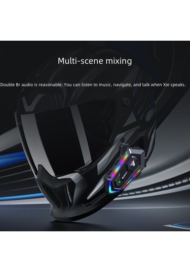 Vkemall Y20max Intercom Bluetooth Kask Kulaklığı 2'si 1 Arada Etiket Tek Paket