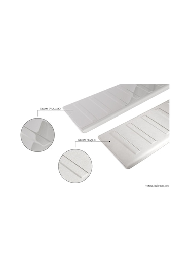 Omsa Opel Zafira Life Krom Arka Tampon Eşiği Taşlı 2019 Ve Sonrası