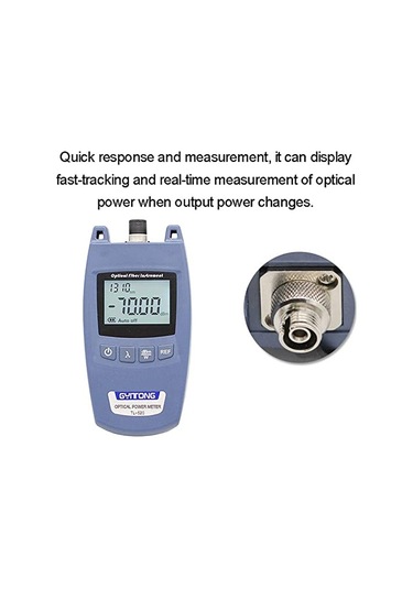 Springsun Tl-520 Yüksek Hassasiyetli Mini Optik Güç Ölçer Fiber Optik Test Cihazı Evrensel Model -70+10 Pil Olmadan