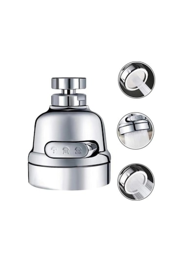 3 Fonksiyonlu Musluk Ucu Krom