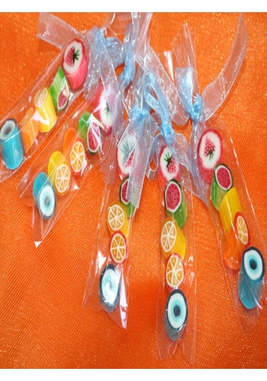 Karne Hediyesi Çok Renkli Karışık Desenli Parmak Şeker 100 Adet