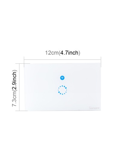 Sonoff Touch 120mm 1 Gang Temperli Cam Panel Duvar Anahtarı Akıllı Ev Işığı Dokunmatik Anahtarı, Alexa Ve Google Home İle Uyumlu, Ac 90v-250v 400w 2a