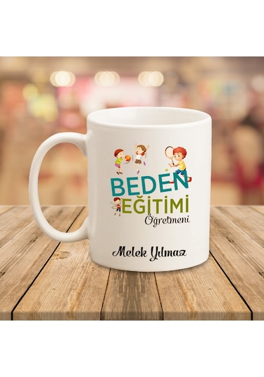 Kişiye Özel Beden Eğitimi Öğretmeni Tasarımlı Kupa Beyaz