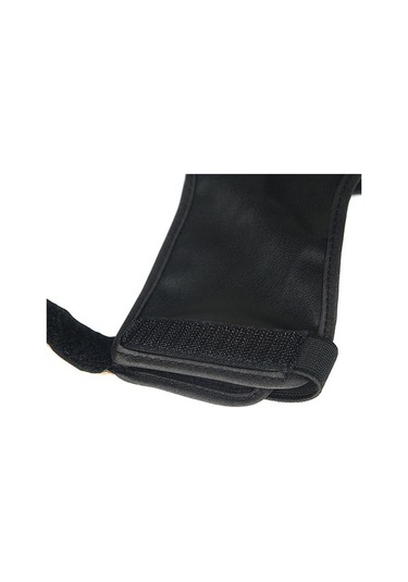 Pazly Okçuluk Eldiveni - Pu & Sığır Derisi - 3 Parmak - Siyah Kahverengi - S-xl Boyutlar - Kullanıcı Dostu, Dayanıklı Eldiven, Çocuk-yetişkin İçin Uygun