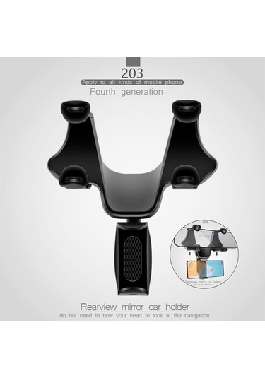 Joyhub Otomobil Araç Dikiz Aynası Telefon Tutucu - Siyah Renkli Vantuzlu 49yy53