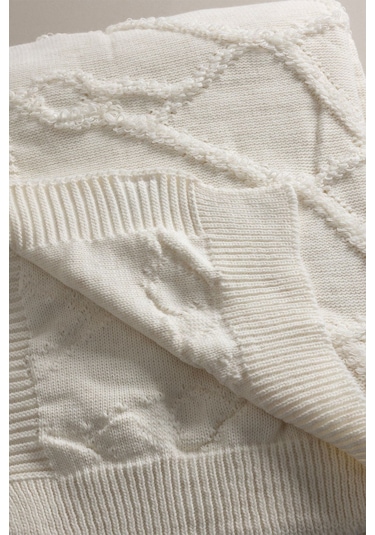 Espuma De Mar Krem Tek Kişilik Battaniye 160x220 37126 Krem