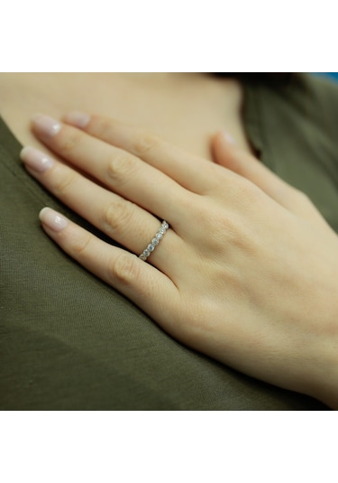 Lova 0,45 Karat Pırlanta Yarımtur Yüzük - 1010082