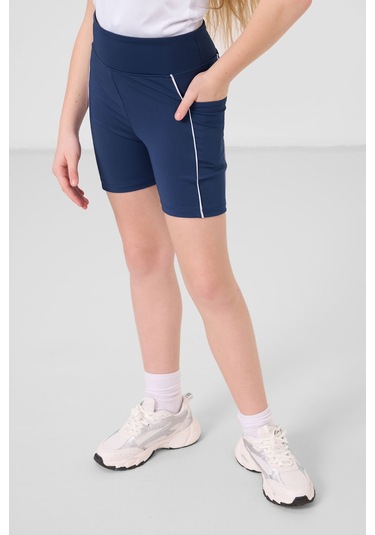 Tommylife Parlament Esnek Standart Fit Basic Performans Kız Çocuk Tayt - 75189 Lacivert