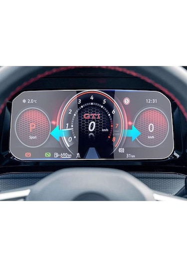 Volkswagen Golf 8.5 10 İnç Dijital Gösterge Ekran Koruyucu