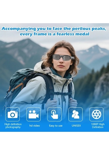 Honeybeeshop Siyah Hd Akıllı Gözlük 32gb Dahili Kamera Video Kayıt Outdoor Spor Bisiklet Gözlüğü