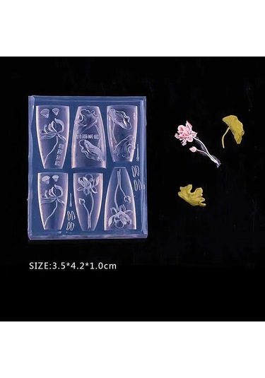 1 Adet Manolya Çiçek Yılan Gül Çiçek 3d Akrilik Tırnak Kalıp Nail Art Süslemeleri Silikon Damgalama Plakaları Tırnak Aksesuarları Altın